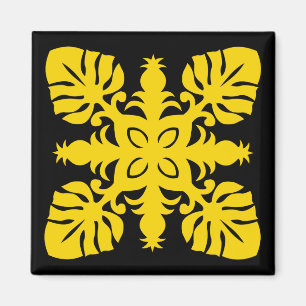 HAWAÏAN QUILT magnet- ananas Magneet