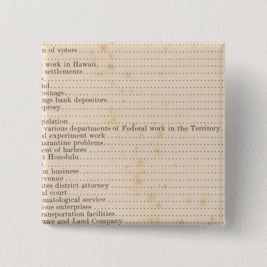 Hawaii 5 vierkante button 5,1 cm (Voorkant)