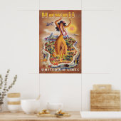 Hawaii - Affiche de voyage United (Cuisine)