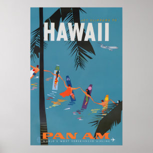 Hawaii - Affiches de voyage Pan American Clipper I
