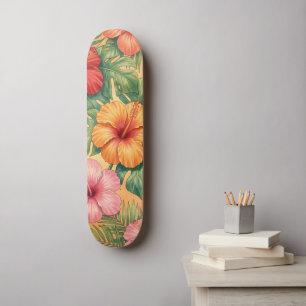 Hawaii aloha decoratieve bloemen patroon skateboard