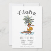 Hawaii Aloha Destination Wedding Photo Save The Date (Voorkant)