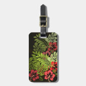 Hawaii Aloha Flower Art Print Bagagelabel (Voorkant verticaal)