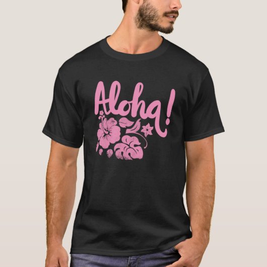 Hawaii Aloha Hibiscus Hawaïaanse Partij Trui Hood T-shirt (Voorkant)