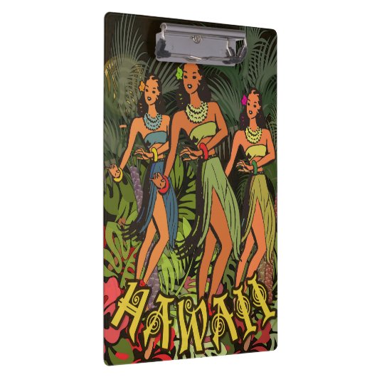 Hawaii Aloha Palm Hula Art Design Klembord (Rechts)