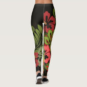 Hawaii Aloha Palm Hula Art Design Leggings (Achterkant)