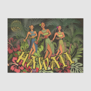 Hawaii Aloha Palm Hula Art Design Tissuepapier