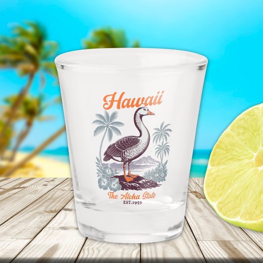 Hawaii Aloha State Goose Souvenir   Shot Glas