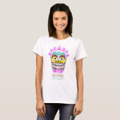 Hawaii Aloha Tiki Spring Break - aangepaste tekst T-shirt (Voorkant volledig)
