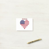 Hawaii American Flag Heart Post-it® Notes (Op bureau)