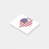 Hawaii American Flag Heart Post-it® Notes (Schuin)