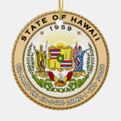 Hawaii: Amerikaanse vlag Keramisch Ornament (Voorkant)