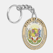 Hawaii: Amerikaanse vlag Sleutelhanger (Voorkant Links)