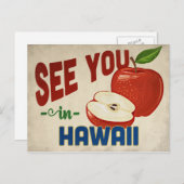Hawaii Apple - Vintage Travel Briefkaart (Voorkant / Achterkant)