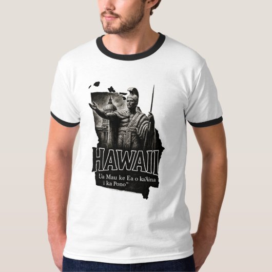 Hawaii Artistic T-Shirt – King Kamehameha Statue (Devant)
