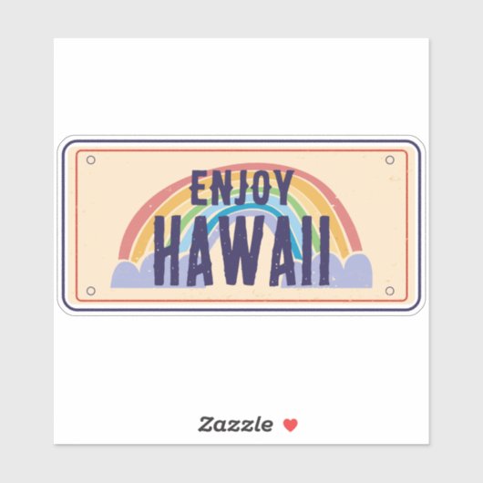 HAWAII AUTO BORD GENIET VAN HAWAÏ STICKER (Vel)