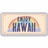 HAWAII AUTO BORD GENIET VAN HAWAÏ STICKER (Voorkant)