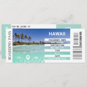 Hawaii avion carte d'embarquement escapade week-en (Devant / Derrière)
