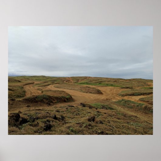 Hawaii - avontuur van groen zand-strand poster (Voorkant)