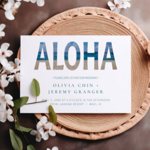 Hawaii Beach Aloha Photo Destination Wedding Kaart
