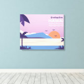 Hawaii Beach Canvas Afdruk (Insitu (Houten vloer))