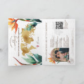 Hawaii Beach Destination Wedding Passport QR-code (Binnen)
