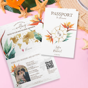 Hawaii Beach Destination Wedding Passport QR-code