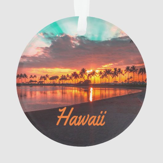Hawaii Beach Hawaiian Islands Ornament (achterkant)