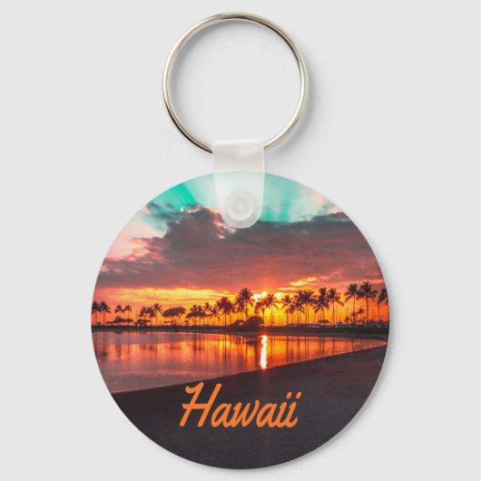 Hawaii Beach Hawaiian Islands Sleutelhanger (Voorkant)