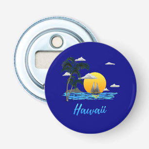 Hawaii Beach Sunset Button Flesopener