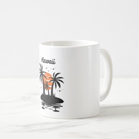 Hawaii Beach Sunset Coffee Mug (Devant droit)
