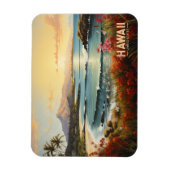 Hawaii Beach Tropical Paradise Painting Magneet (Verticaal)