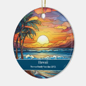 Hawaii Beach Vakantie Keramisch Ornament (Links)
