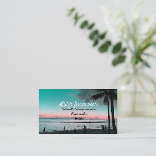 Hawaii Beach Wear Carte de visite (Debout devant)