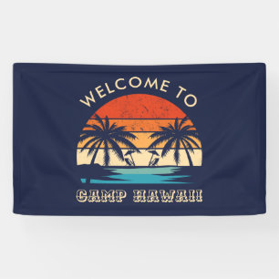 Hawaii Beachfeest Retro zonsondergang Spandoek