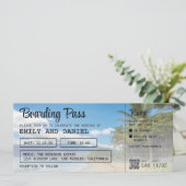 Hawaii Bestemming Boarding Pass Bruiloft Kaart (Staand voorkant)
