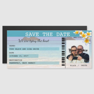 Hawaii Bestemming Trouwdag Save the Date Magneet Magnetische Uitnodiging