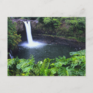 Hawaii, Big Island, Hilo, Rainbow Falls, Weelderig Briefkaart