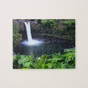 Hawaii, Big Island, Hilo, Rainbow Falls, Weelderig Legpuzzel