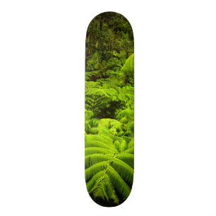 Hawaii, Big Island, Lush tropische groen in Skateboard