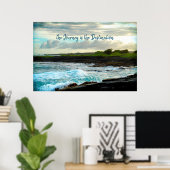 Hawaii Black Sand Beach reis is bestemming Poster (Thuiskantoor)