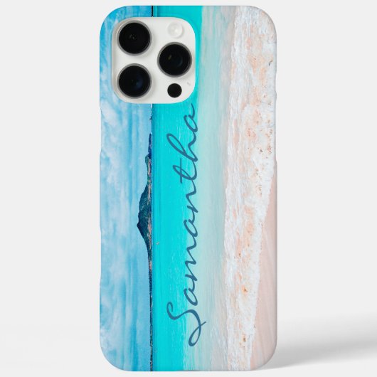 Hawaii-blauwe oceanische zandzandstrand, speciale Case-Mate iPhone case (Achterkant)