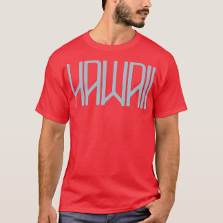 Hawaii Blue Grey Retro T-shirt