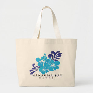 Hawaii Blue Hibiscus Flower Grote Tote Bag