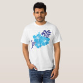 Hawaii Blue Hibiscus Flowers T-shirt (Voorkant volledig)