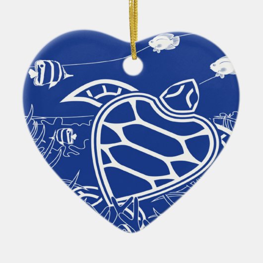 Hawaii Blue Turtle Keramisch Ornament (Voorkant)