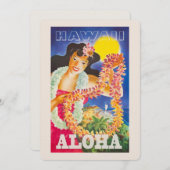 Hawaii Briefkaart, Linen Briefpapier 5x7 Kaart (Voorkant / Achterkant)