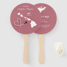 Hawaii Bruiloft Bestemming Hand Fan