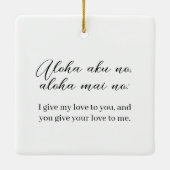 Hawaii bruiloft kerst ornament (Achterkant)