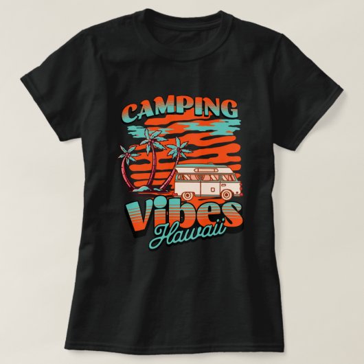 Hawaii Camping Vibes T-shirt (Design voorkant)